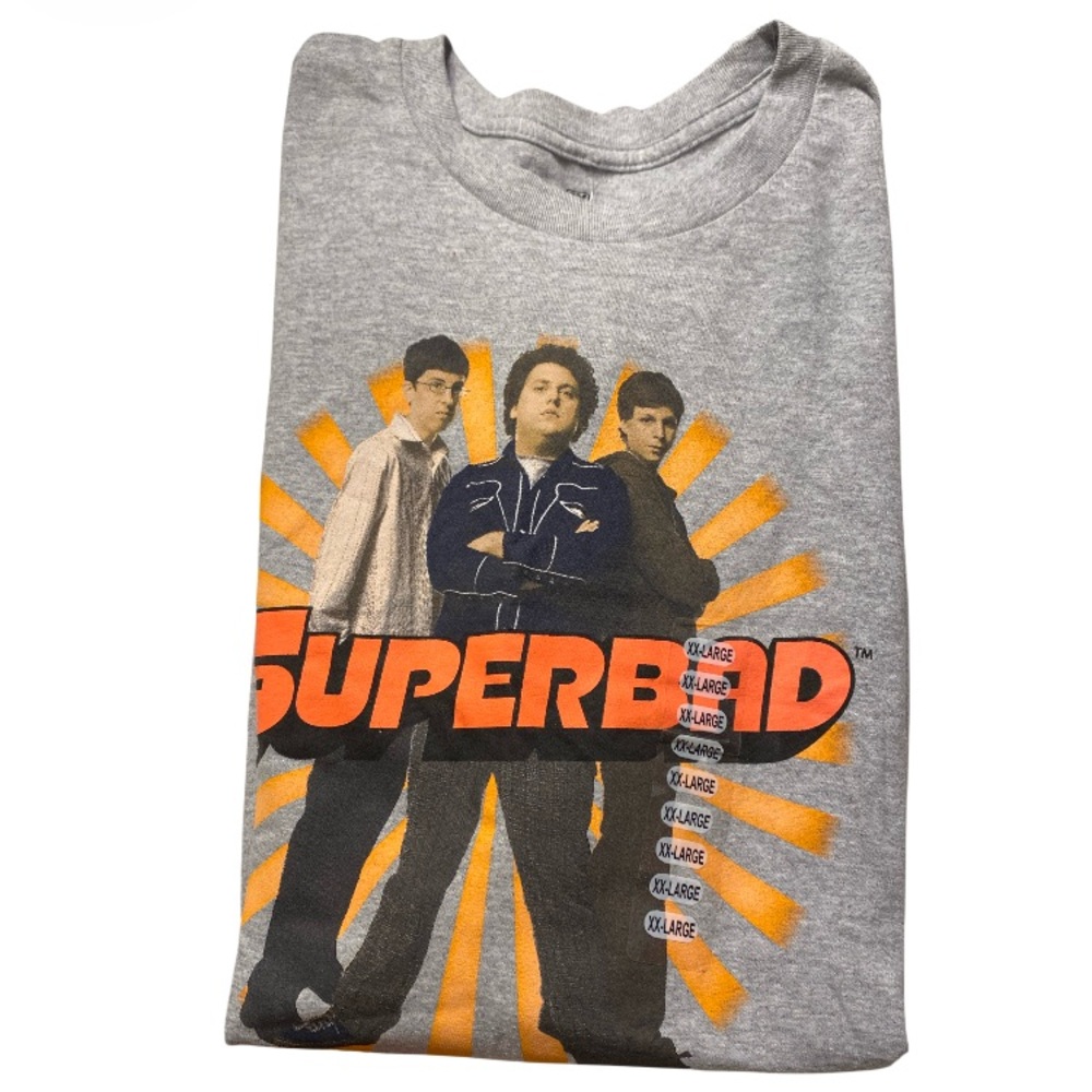 Superbad Gray Graphic T-Shirt Short Sleeves NWT Size XXL